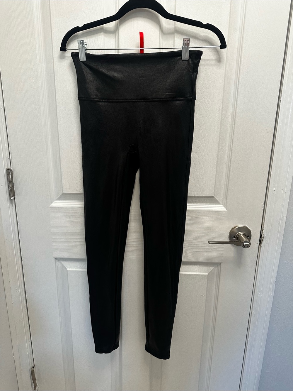 SPANX High-Rise Black Faux Leather Leggings